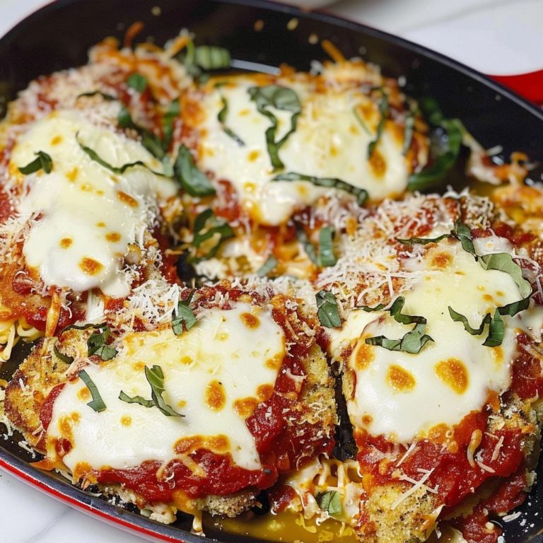 Classic Chicken Parmesan with Layered Cheese and Crust