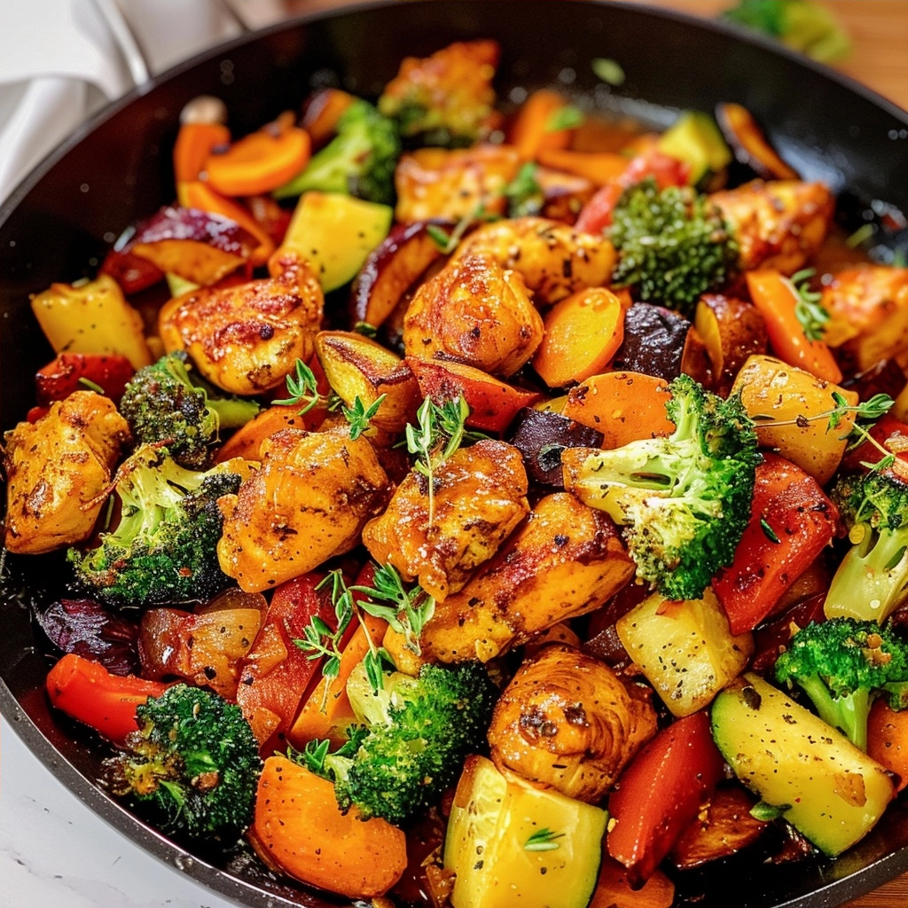 One Pan Chicken and Vegetables Meal: Effortless & Delicious