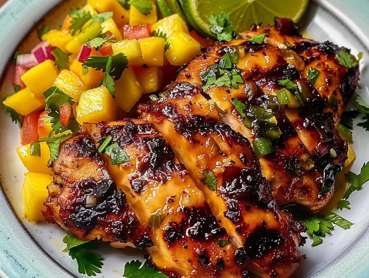 Juicy Honey Lime Chicken with Mango Salsa 4 Juicy Honey Lime Chicken with Mango Salsa