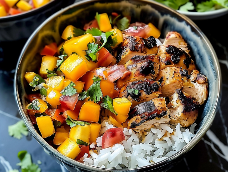 Jamaican Chicken Bowls with Fresh Mango Salsa 7 Jamaican Chicken Bowls with Fresh Mango Salsa