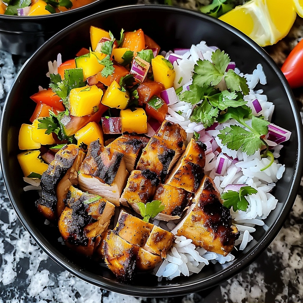 Jamaican Chicken Bowls with Fresh Mango Salsa 5 image 1781278905889