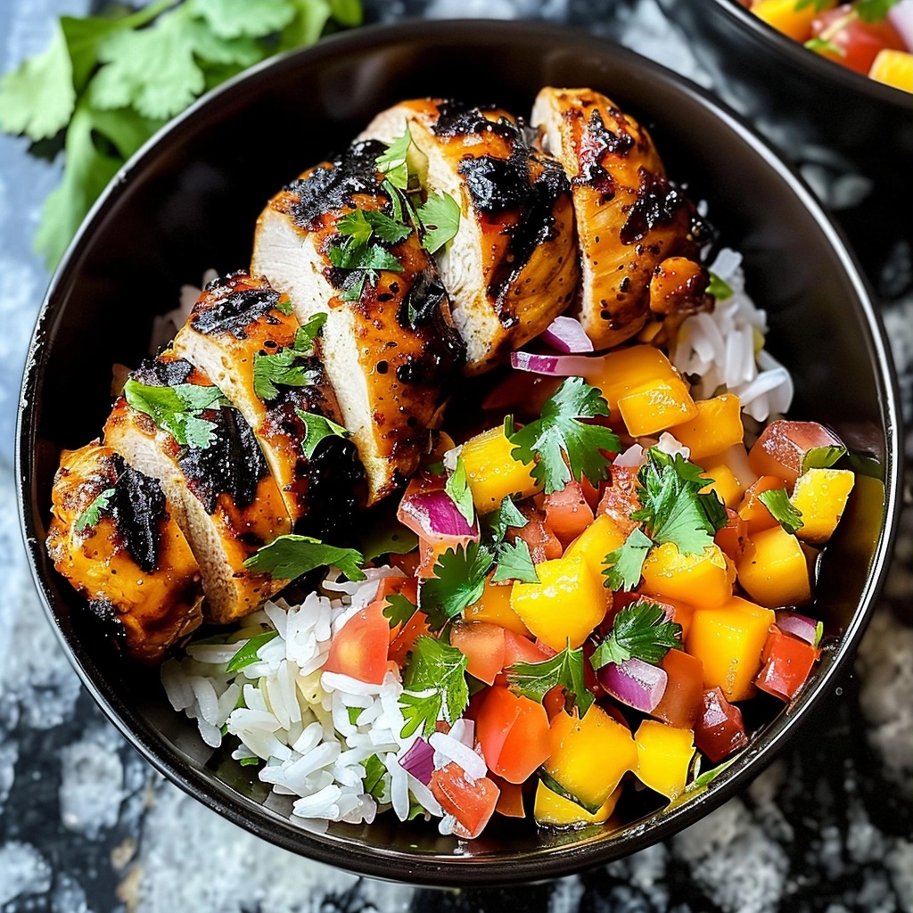 Jamaican Chicken Bowls with Fresh Mango Salsa 6 image 1781278907399
