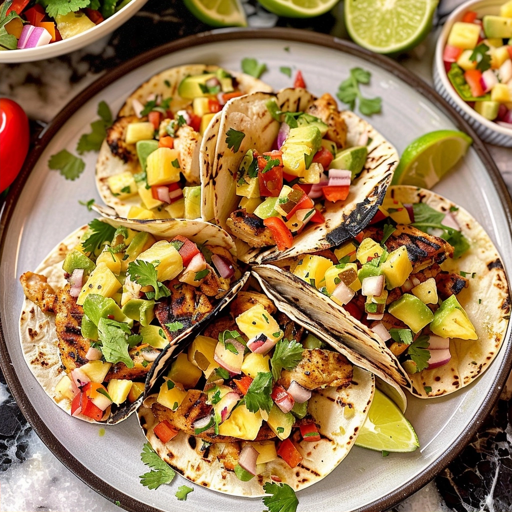 Chili Lime Chicken Tacos with Grilled Pineapple Salsa 5 image 1781279882963