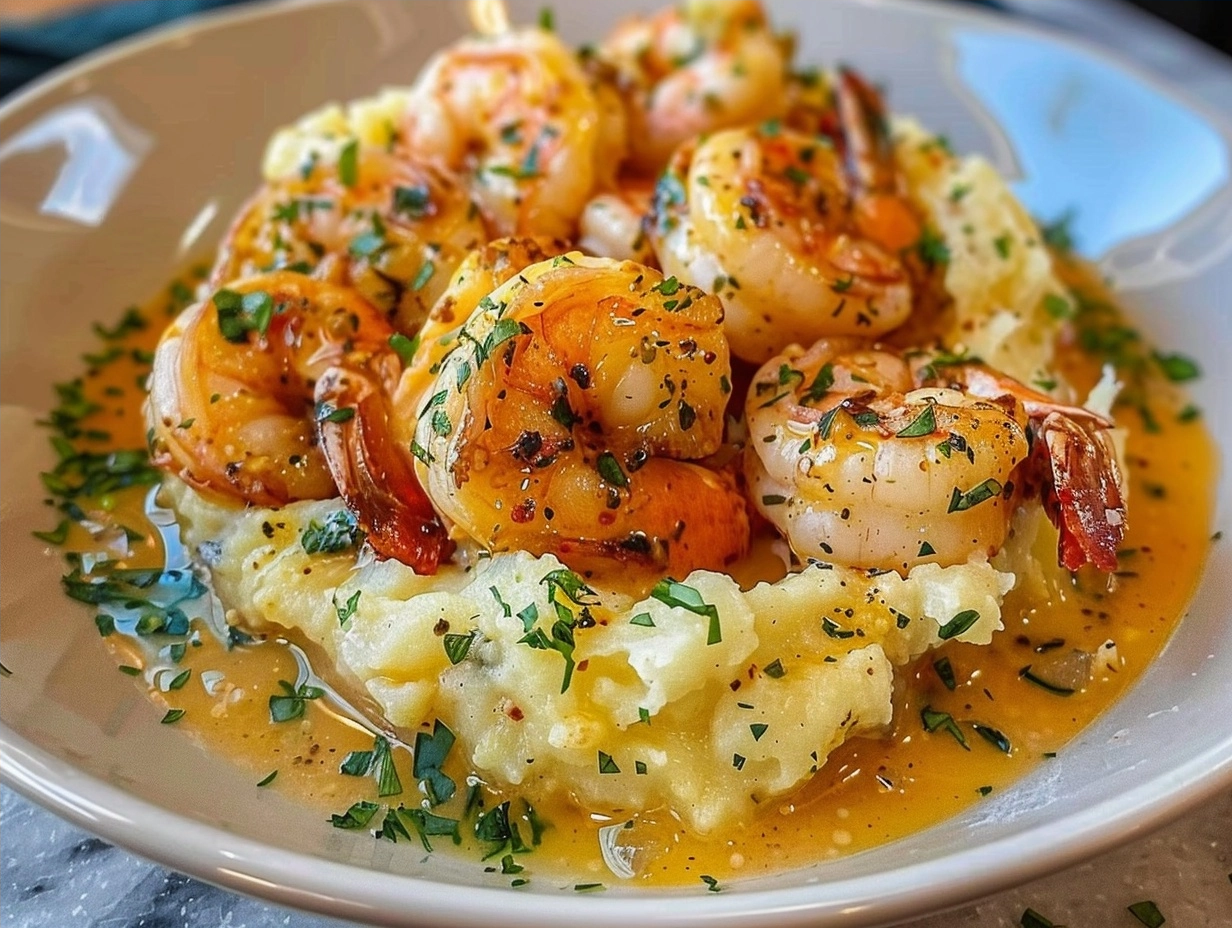 Creamy Garlic Butter Shrimp With Mashed Potatoes 6 image 1782924056722