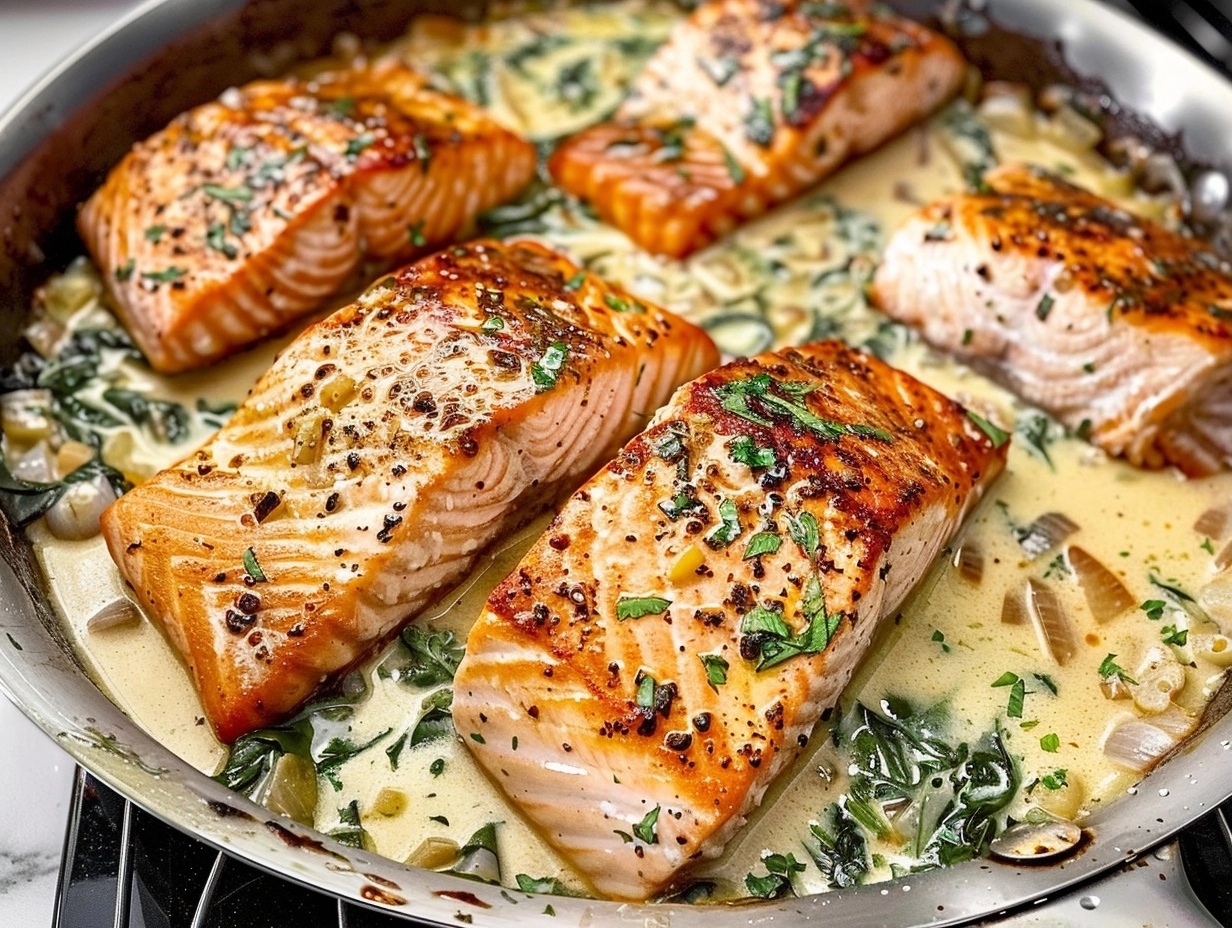 Creamy Garlic Butter Tuscan Salmon 5 image 1782924392155