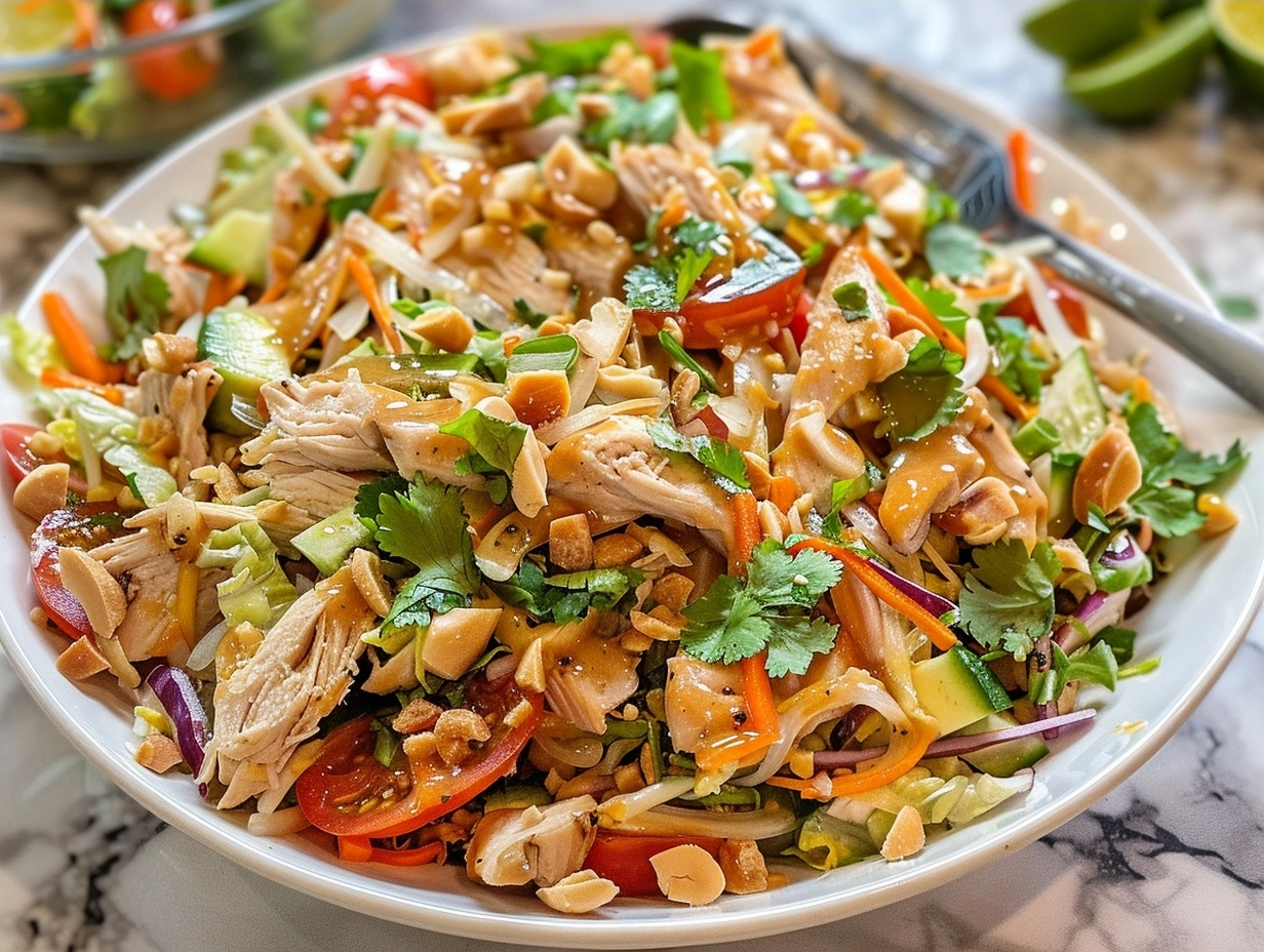 Easy 15-Minute Prep Thai Chicken Salad (Healthy and Crunchy) 5 image 1783321021163