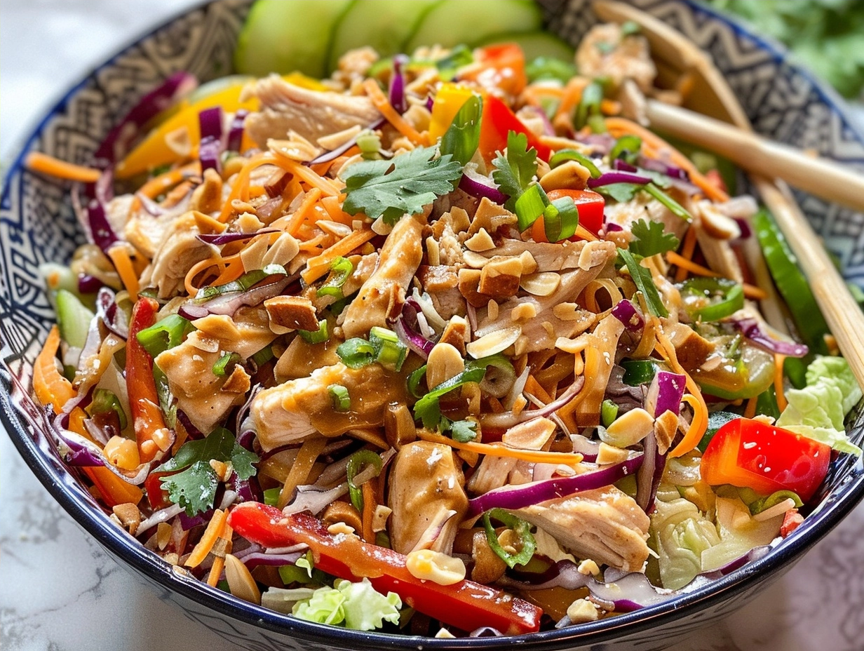 Easy 15-Minute Prep Thai Chicken Salad (Healthy and Crunchy) 6 image 1783321022646