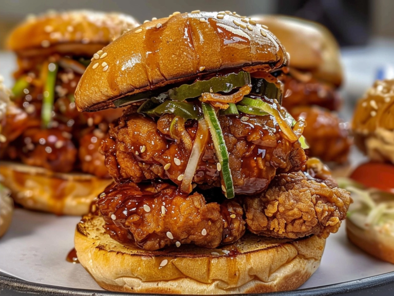 30-Minute Korean Fried Chicken Sandwiches - Crispy and Easy 8 Korean Fried Chicken Sandwiches