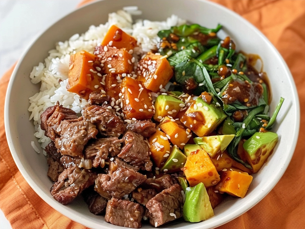 30-Minute Hot Honey Sweet Potato Beef Bowl - Easy Meal Prep 5 image 1784390316416
